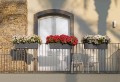 Skrzynki do zawieszenia na balkonie balustradzie Lechuza Balconera Cottage antracytowa 80 .jpg
