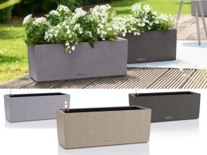 Piękne kwiaty bez wysiłku - skrzynki balkonowe Lechuza Balconera Stone o powierzchni kamiennej