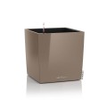 Kwadratowa donica z nawadnianiem Lechuza Cube Premium taupe.jpg